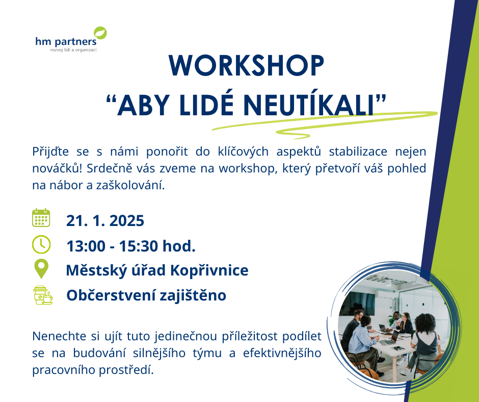 Workshop "Aby lidé neutíkali", 21. 1. 2025